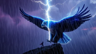 Traum von einem angreifenden Adler
