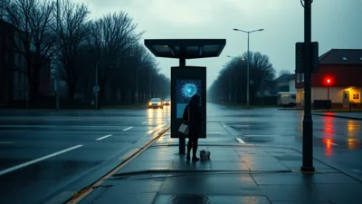 Traum vom Warten auf den Bus