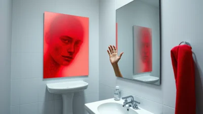 Traum von Blut im Gesicht