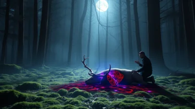 Traum von einem blutigen Hirsch