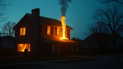 Traum von einem Hausbrand