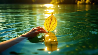 Traum vom Schwimmen im Fluss