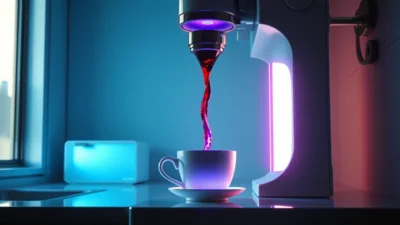 Traum von Kaffee mit Blut