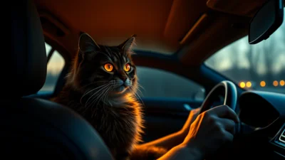Traum von einer Katze im Auto