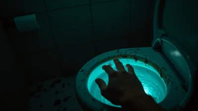 Traum von einer schmutzigen Toilette