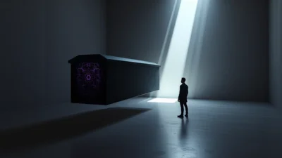 Traum von einem schwarzen Sarg