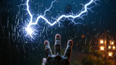 Traum von einem Unwetter mit Blitz und Donner