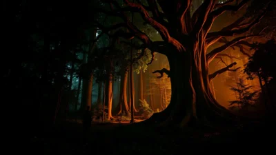 Traum von Verfolgung durch einen Wald