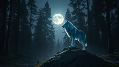 Traum von einem Wolf