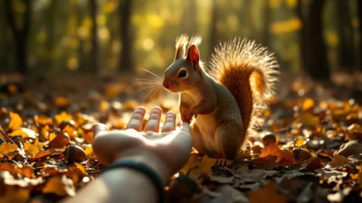Traum von einem zahmen Eichhörnchen