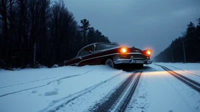 Traum von einem Auto im Schnee