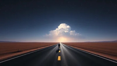Traum von Blitzen am Horizont