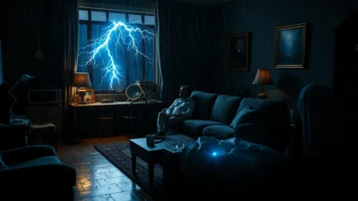 Traum von einem Blitzeinschlag im Haus
