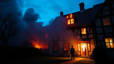 Traum von einem brennenden Haus