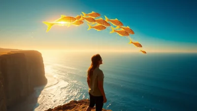 Traum von einem fliegenden Fisch