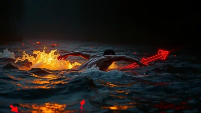 Traum vom Schwimmen gegen den Strom