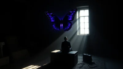 Traum von einem schwarzen Schmetterling