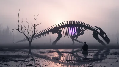 Traum von einem toten Dinosaurier