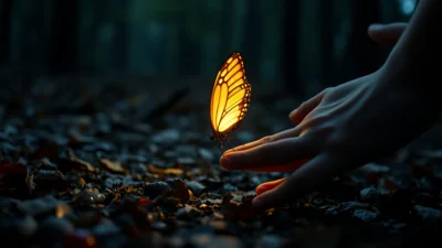 Traum von einem toten Schmetterling