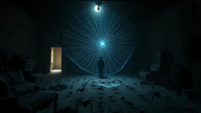 Traum von vielen Spinnen